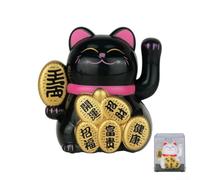 per decorazione Auto Gatto per solare Oscillante per decorazione(Black) | Braccio oscillante continuo, conversione luce per solare, nessun bisogno di , plastica resistente