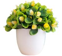 Per Decorazione Casa Vaso Fiori Cuore Ananas Artificiale con Camelia Plastica Bl