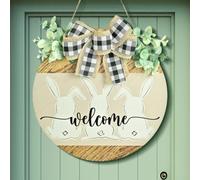 per decorazione da Appendere per pasqua Coniglio Fiori 32cm(White) | Materiale naturale, finitura liscia, per beige e , dettagli , nel tempo