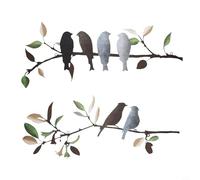 per decorazione Murale Ferro 40x15cm Design Ramo per decorazione | Ferro per robusto, ruggine, nel per tempo, design uccelli realistici, per ideale interni ed esterni