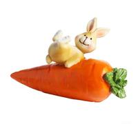 per decorazione Pasquale Coniglio Carota Resina per decorazione(B) | Design incantevole, coniglio con carota, festosa, primavera, arredamento casa