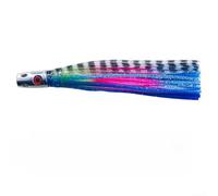 Per Deep Sea Trolling Lure 55g Testa di Rame con Glow Squid Skirt per Octopus Marlin Big Game Fishing 17cm (04#)