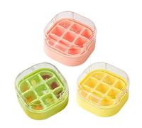 Per Di Ghiaccio - 3 Pezzi Stampo Per Ghiaccio A Compressione,Stampo Per Cubetti Refrigeranti Quadrati Impilabili Accessori Cucina Per Cocktail