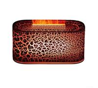 Per diffusore di aromi con visualizzazione dinamica della fiamma, compatibilità USB C, funzione di spegnimento automatico, design a doppio controllo per uscita luce e nebbia (nero)