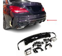 Per Diffusore Posteriore Set per Mercedes-Benz Cla W117 C117 X117, Nero Lucido
