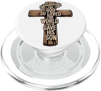 Per Dio tanto amava la Scrittura religiosa del mondo PopSockets PopGrip per MagSafe