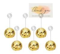 Per disco ball portanomi in oro, 6 pezzi con clip per numeri