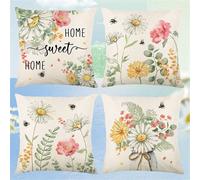 Per Divano Divano Copricuscini Decorativi Set di 4 con Facile Manutenzione