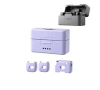 Per DJI Mic Mini Custodia Protettiva In Silicone Antigraffio e Antiurto Per, Dock Di Ricarica/Microfono/Trasmettitore, Accessori Portatili Con Guscio Morbido (2 TX+1 RX Set Viola)