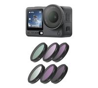 Per DJI Osmo Action 6 Set di Filtri ND e CPL UV a Densità Neutra ND8/16/32, Filtri Antiriflesso BlackMist1/4, Protezione per Obiettivo Osmo ACTION 6 (UV CPL ND8 ND16 ND32 ND64)
