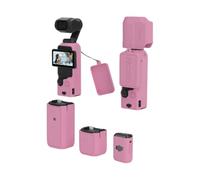 Per DJI OSMO POCKET 3 Custodia Protettiva Portatile in Silicone Antigraffio e Antiurto per Obiettivo, Custodia Morbida con Protezione Completa per lo Schermo di OSMO POCKET 3 (Set 2 Rosso)