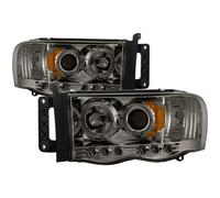 Per Dodge 02-05 RAM Fumo Doppio Halo LED Proiettore Fari Testa Luce Lampada