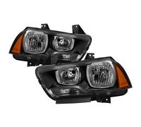 Per Dodge 11-14 Caricabatterie Nero Alloggiamento Ricambio Fari Coppia Set R/T