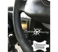 Per Dodge Dakota 05-11 Nero Perforata Copertura Del Volante IN Pelle Punto