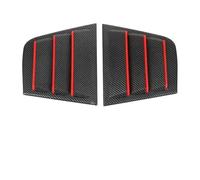 Per Dodge Per Charger 2011-2021 Feritoie Finestrini Laterali Prese D'aria Tende Copertura tenda parasole finestra(Red Line Carbon)