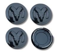 Coperchio Centrale In Lega 3D Mercedes Classe A B C E S Cromato Nero 75Mm x4