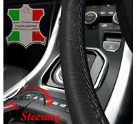 PER DODGE SRT-4 03-06 COPRIVOLANTE NERO IN PELLE, NERO CUCITURA