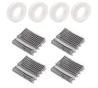 Per Dolphin Plus DX5 Plus M400 Spazzole da arrampicata di ricambio 6101656 R4 e anelli 6101611 R4 per una pulizia prolungata (8 pezzi)