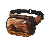 per donna e uomo, Borsa da cintura con piramidi egizie, spallacci regolabili, viaggio a tracolla