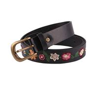 Per donna Fiore Ricamo in pelle Jeans Cintura - Ricamo Boemia Casual Cintura in pelle PU - multicolore - M:lunghezza 110 cm, larghezza 3 cm