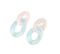Per donna semplice abbinamento a due colori Acrilico Orecchini di fascia alta di moda coreana