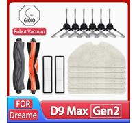 Per Dreame D9 Max Gen2 Robot Aspirapolvere Accessori Parti Gomma Spazzole Laterali Principali Panni Mop Filtri HEPA Parti di Ricambio