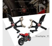Per Ducati Streetfighter V4 2018-2023 Moto Rearset Pedane Posteriori Set di Resto Streetfighter In Fibra di Carbonio Regolatore Poggiapiedi