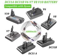 Per Dyson V6 V8 Batteria V7 V10 DC31 DC31B Serie SV07 SV09 SV10 SV11 SV12 DC62 Assoluto Fluffy Animale Pro Aspirapolvere Batteria