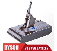 Per Dyson V8 V7 V6 6000mAh 21.6V Batterie di ricambio aggiornate Cavo assoluto Batteria per aspirapolvere portatile gratuita FLYLINKTECH for Dyson V6