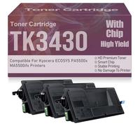 Per ECOSYS PA5500x MA5500ifx Cartucce di toner Compatibile Cartuccia di toner nero TK3430 ad alta capacità per Kyocera ECOSYS PA5500x MA5500ifx Stampanti con chip,TK3430-3PC