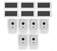 Per ECOVACS per X5 e per aspirapolvere OMNI compatibile con filtro e sacchetto per la polvere combinazione per una cattura efficace delle particelle (2 x 6 pezzi)