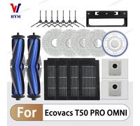 Per Ecovacs T50 PRO OMNI /T50 AUTO DDX67 Robot Aspirapolvere Accessori Spazzola Laterale Principale Mop Panno Filtro HEPA Sacchetto di Polvere Parti