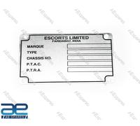 Per Escort Powertrac Farmtrac Trattore Numero Telaio Targa Dati Alluminio GEC