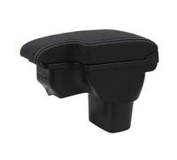 Per ESQ Auto Bracciolo Scatola Immagazzinaggio Console Centrale Scatola Immagazzinaggio USB(A3 Pelle nera)