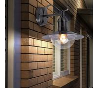 Per Esterni Lampada da Giardino Lanterna Acciaio Inox Patio Argento LED H 27 CM