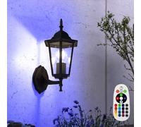 Esterni Lanterna Lampada da Parete Dimmerabile Telecomando Giardino Alu RGB LED [EEK: F]