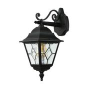 Per Esterni Nero Metallo IP43 Porta di Casa Rustico Leadworth Antico Cortile