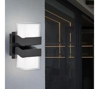 Per Esterni Porta Luce Lampada da Giardino LED Apparecchio Facciata Nero Bianco