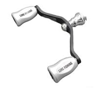 Per EXLSTLT FOR FUEGO s Reel Double Rocker Handle 25g Materiale in fibra di carbonio con cuscinetto dotato di presa a sfera, progettato per uso mulinello (argento)