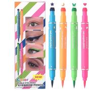 per eyeliner - liquida per eyeliner 4 colori, trucco occhi con stella, luna, farfalle, forme a cuore per feste simmetriche impermeabili di lunga durata ideali per principianti