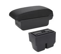 Per F&ord Per Fiesta MK7 2009-2017 Scatola Di Immagazzinaggio Bracciolo Accessori Interni Scatola bracciolo auto(B2 Linea nera 3USB)