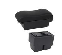 Per F&ord Per Fiesta MK7 2009-2017 Scatola Immagazzinaggio Bracciolo Accessori Interni Scatola bracciolo auto(B1 linea nera 3USB)