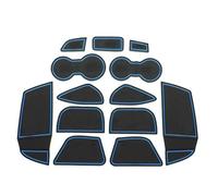 Per F&ord Per Focus 3 2012-2014 LHD 13 Pezzi/set Tappetino Per Interni Auto Porta Slot Gate Pad Scatola Di Immagazzinaggio Tappetino Adesivi Inserto portabicchieri(Blu)