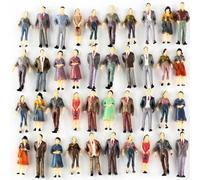 per FACULX 130 pezzi per MINI modello treno persone passeggeri, scala 1:50 figure dipinte persone, figure di persone dipinte in plastica colori misti architettonici, per per scene in miniatura