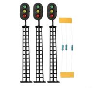 Per FACULX 3X 00 Modello Ferroviario 3 Aspetto Segnale Luce 3/12 VOLT DC OO GAUGE per PRE Wired HO Scala 12V Led Semafori per il layout del treno