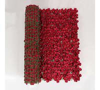 per FACULX Edera Artificiale Recinzione Rotolo di Plastica Fiori Artificiali Siepi Pannelli Rotolo Giardino Recinzione Balcone Schermi per la privacy Decorazione esterna 0.5x1m