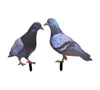 per FACULX Simulation Pigeon, Uccello artificiale in acrilico, mini animale d'imitazione rimovibile, grazioso modello di piccione finto, per giardino, corridoio, soggiorno, camera da letto (A e B)