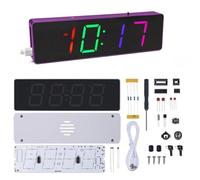 Per fai da te colorato LED orologio digitale progetto di saldatura timer multifunzione con opzioni di controllo della temperatura disponibili (viola)