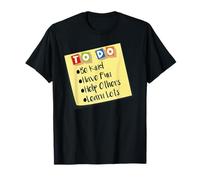 Per fare lista Post It Nota Be Nice Divertiti Aiuto e Impara molto Maglietta