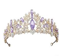 per fascia Nuziale Barocca con Perle e Strass per Sposa per | Design barocco intricato, perle e strass scintillanti, look regale perfetto per il giorno delle nozze(E)